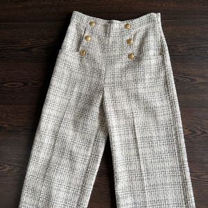 Zara Tweed High waisted trousers